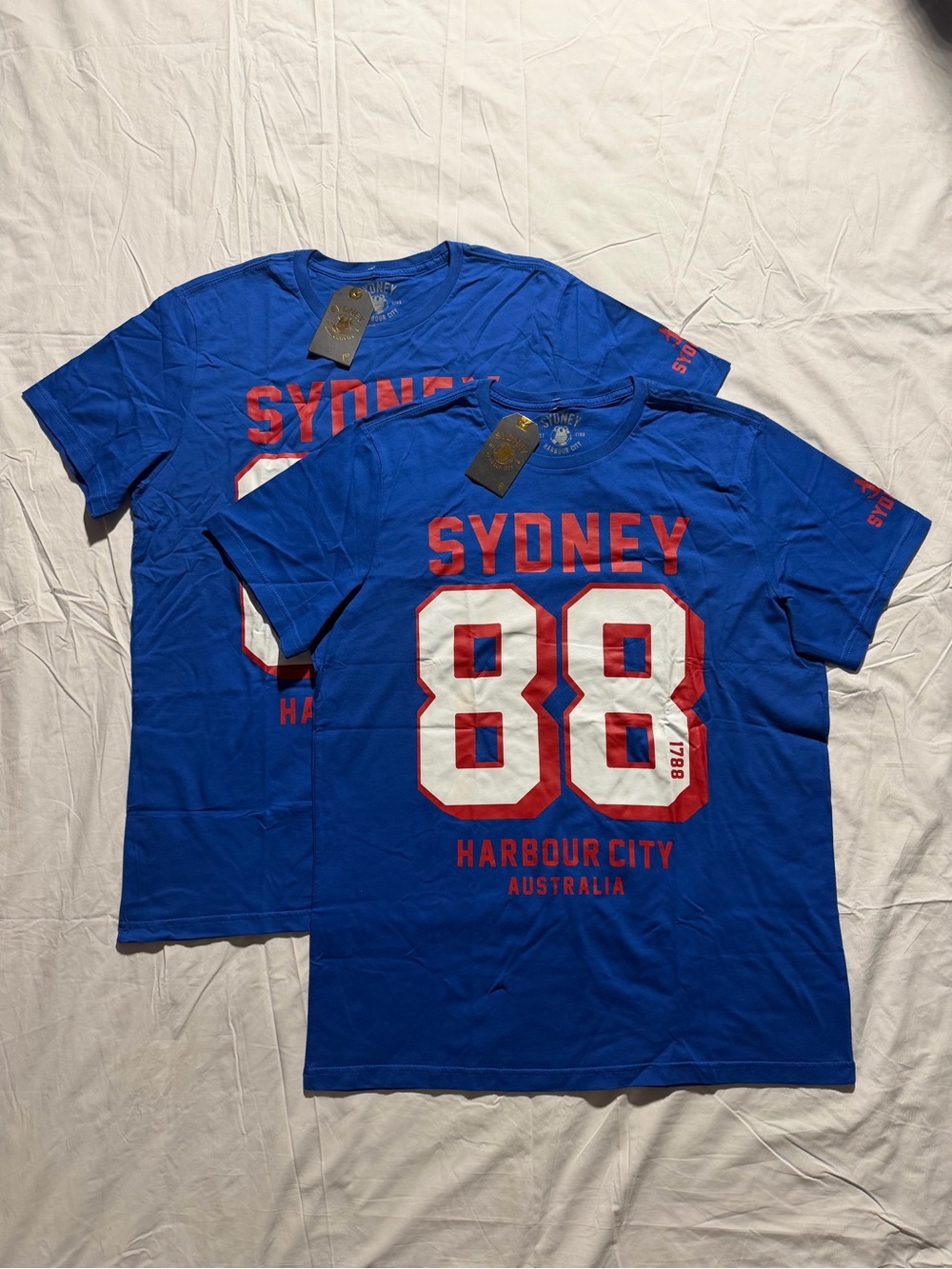 Sydney Unisex 2p Graphic T-Shirt Regular Fit Blue XL